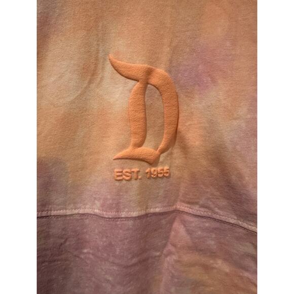 NWT Disney Parks Hydrangea Tie Dye peach and pink Spirit Jersey M XL - Picture 2 of 3